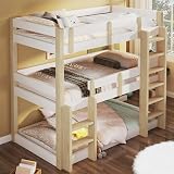 Stile minimalista: grazie al loro stile minimalista, i nostri letti a castello tripla si fondono armoniosamente in una varietà di stili di arredamento. Questo letto a soppalco può essere utilizzato in dormitori per studenti o dipendenti, appartamenti e stanze dei bambini per una varietà di persone.