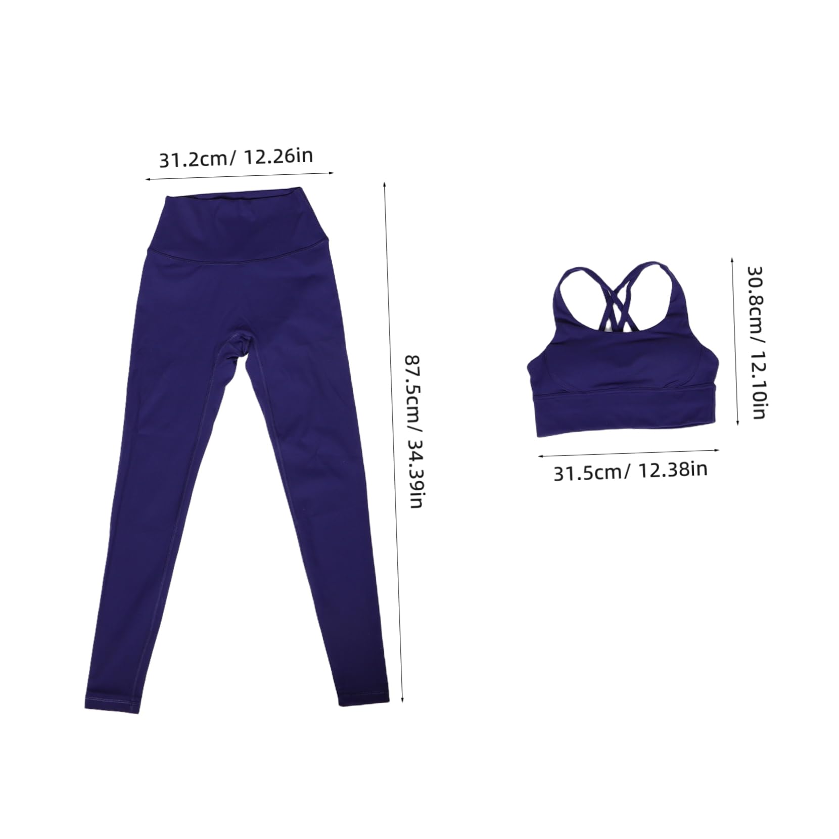 GALPADA Hochgeschnittene Yoga Leggings für Damen aus Spandex, 1 Satz