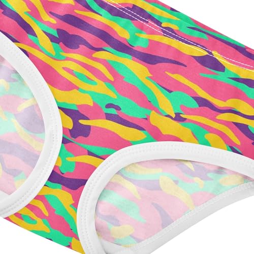 Little Girl Underwear Toddler Panties Kids Undies Colorful Camouflage Print Soft Cotton Briefs 2T-8Y4