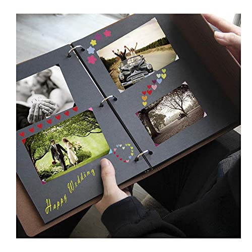 Image of Scrapbook Photo Album Memory Book With Wooden Hard Cover (14 Inch x 10 Inch, Design-1)