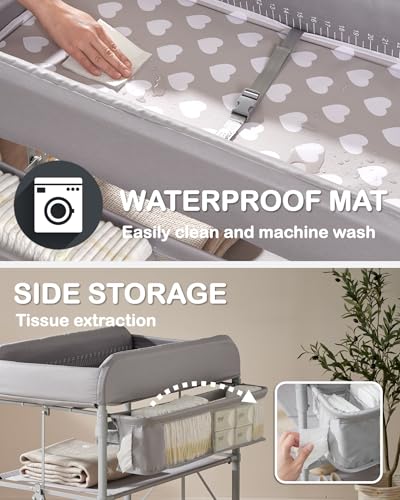 BEKA-Diaper-Changing-Station-Portable-Changing-Table-for-Baby-Waterproof-Folding-Portable-Changing-Station-Adjustable-Height-wOrganizer-Mobile-Nursery-Diaper-Changing-Table-for-Baby-Newborn BEKA Diaper Changing Station Portable Changing Table for Baby Waterproof Folding Portable Changing Station Adjustable Height wOrganizer Mobile Nursery Diaper Changing Table for Baby Newborn