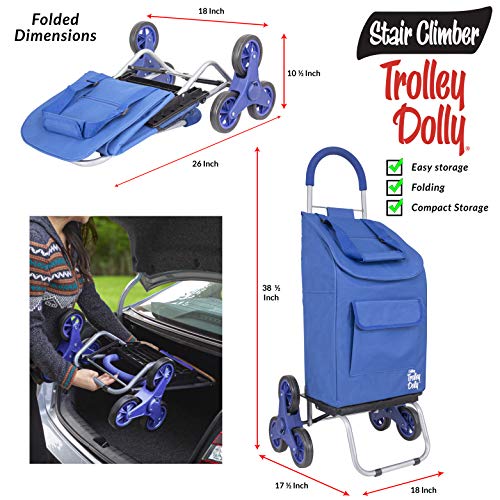 Dbest Products 01-570 Stair Climber Trolley Dolly Folding Grocery Cart 3 Wheels Heavy Duty Shopping Hand Truck Made thumb #3