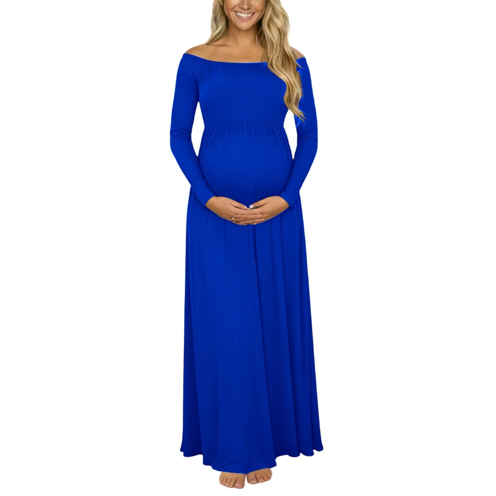 Robe de soirée maternité fluide et élégante pour les fêtes