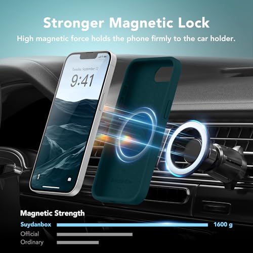 Image of Magnetic for iPhone 17e /iPhone 16e Case, Compatible with MagSafe, [Soft Anti-Scratch Microfiber Lining] Slim Silicone Shockproof Protective Phone Case for iPhone 17e /16e 6.1 inch, Deep Blue