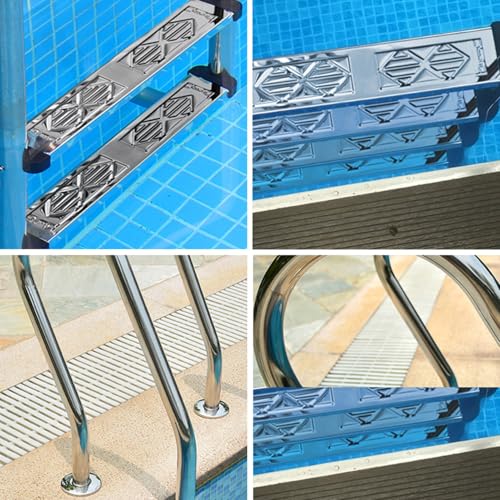 Escalera para piscina, acero inoxidable, 2/3 peldaños miniatura 6