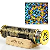 12 Constellations Cancer Kaleidoscope for Adults,Handmade 4.25' Mini Kaleidoscope,Green Meteorite Crystals and Healing Stone Core Box,Gift Box,Wedding Anniversary Birthday Gift for Man Woman