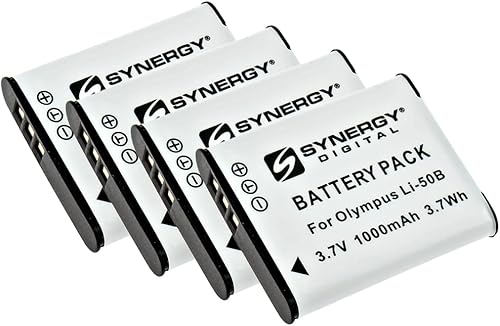 Miniatura 7 de Synergy Digital Baterías para cámaras digitales, compatibles con baterías Vivitar VIV-OB-LI50 para cámara digital (iones de litio, 3.7 V, 1000 mAh),