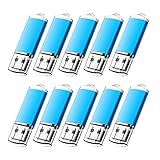 KOOTION 1GB Flash Drive 10 Pack USB 2.0 Memory Stick Capped Jump Drive Thumb Drive, Blue