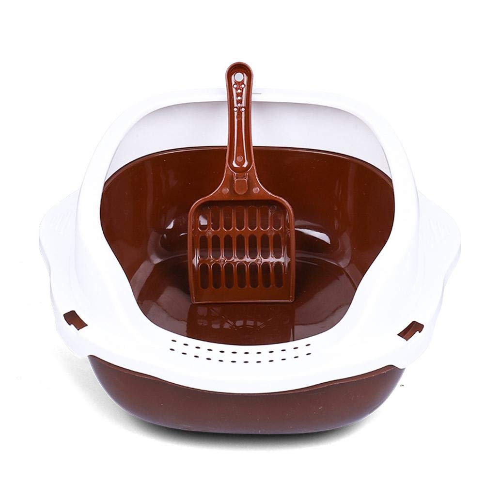 keruite Cat Litter Box, 14inch Shovel Cat Toilet Suitable for Cats and Small Dogs Cat Litter Semi-Enclosed Easy to Clean