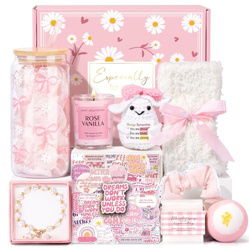 Gifts for Teenage Girls, Teen Girl Gifts Trendy Stuff, Birthday Gifts Preppy Valentines Day Gift for Teen Girls Coquette Cute Set for Girly Tween 12-14 Sweet 16-18 Daughter Sister Niece Friend Pink