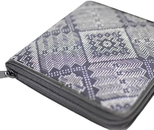 大島紬 ファスナー付き財布(泥龍郷 藍)