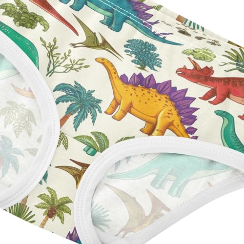 Joisal Girls Underwear Toddlers 2t Cotton Panties Little Girl Stylish Briefs Undies Kids Cartoon Dinosaurs Plants4