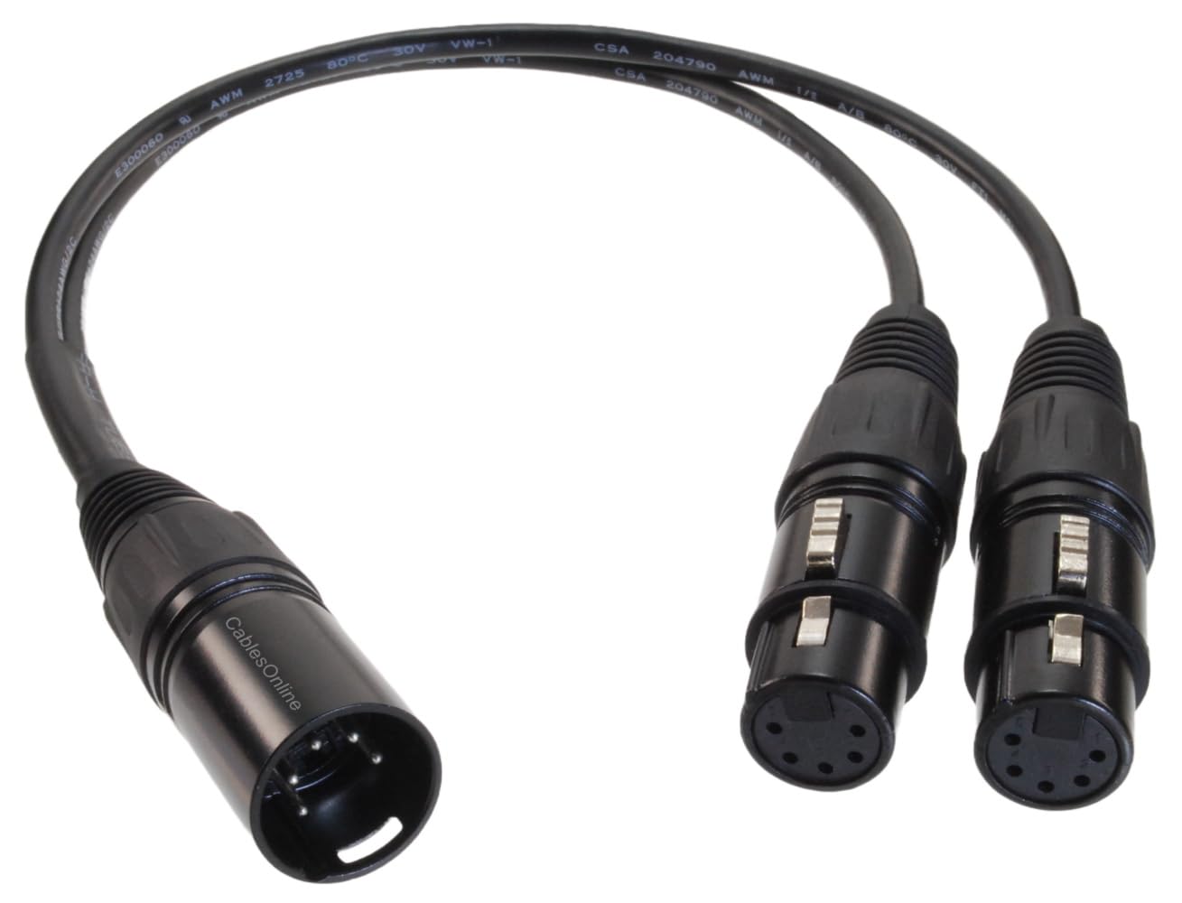 Amazon.com: CablesOnline, 1ft XLR 5-Pin 1-Male to XLR 5-Pin 2