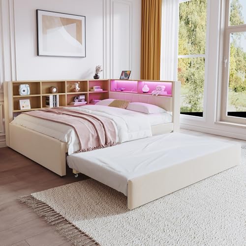 Merax Schlafsofa 140 x 200 cm, mit Ausziehbett 90 x 190 cm,...