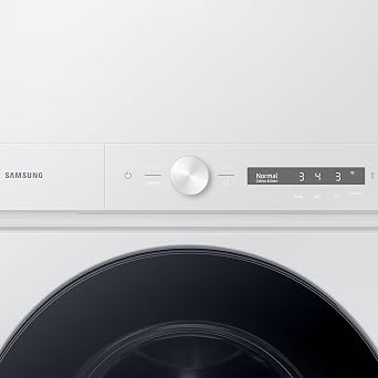 Samsung Bespoke AI Laundry HubTM Large Capacity 4.6 cu. ft. Single Unit Washer with Steam Wash and 7.6 cu. ft. Electric Dryer in White, WH46DBH100EWA3