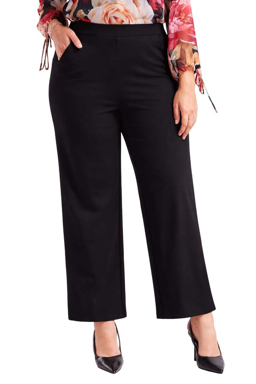 kotty Women’s Plus Size High Waist Straight Fit Formal Pants for Office and Casual Wear-picture-21