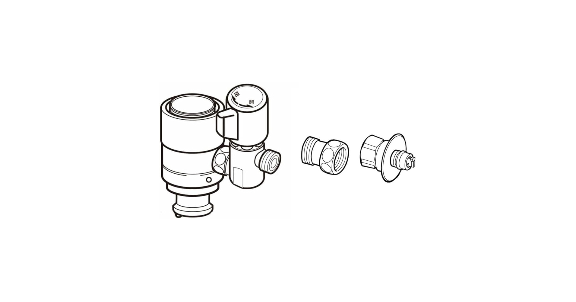Amazon | ナニワ製作所 NSP-SXR8+Au・ADセット シングル分岐水栓