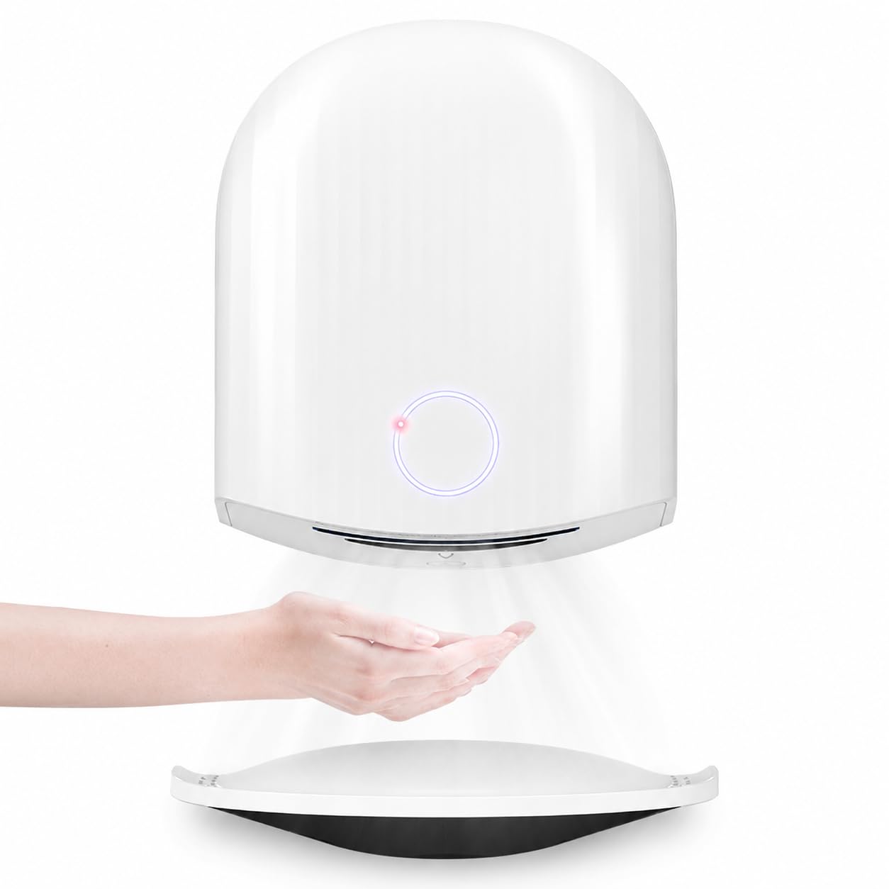 Sèche-mains automatique 1200 W, séchoir mural à air chaud et froid 30 m/s