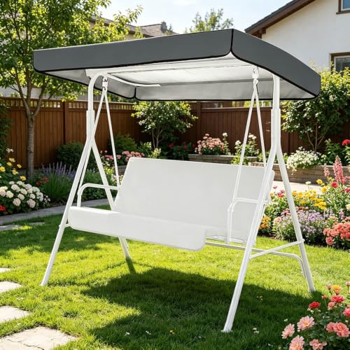 Cubierta para columpio de jardín impermeable que protege tu toldo universal de 3 plazas verde 3