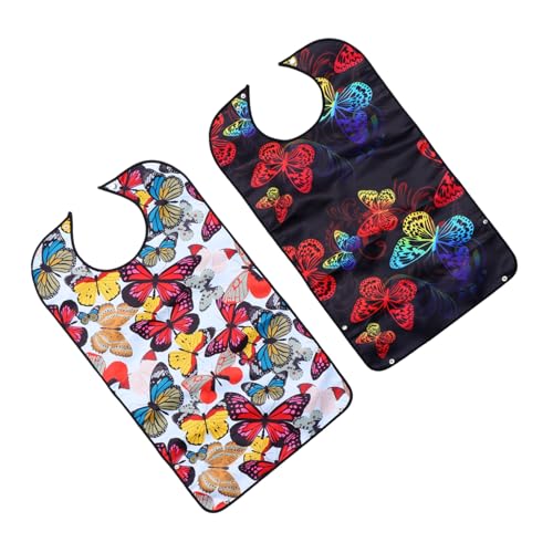 SOPOTUTU 2 piezas Baberos para Adultos Lavables y Reutilizables de Ropa para Ancianos Diseño Cómodo y Práctico para Comer Casa de Unidades