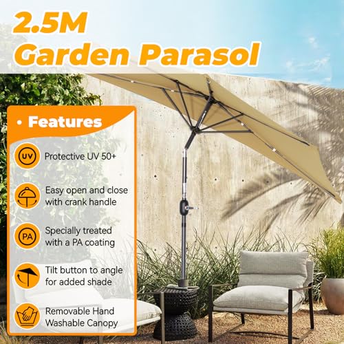 Angel Living Ombrellone semi rotondo in alluminio