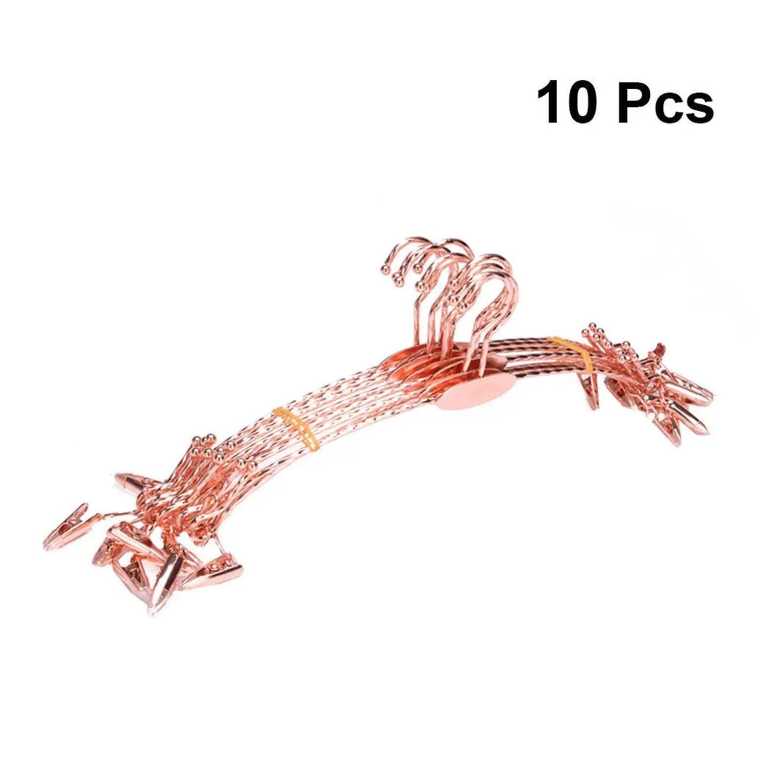 10 Stück rotgoldene, verdickte Unterwäsche-Kleiderbügel-Clips, multifunktionale Kleiderbügel for BHS, Hosen, Dessous, Waschküche, Zuhause