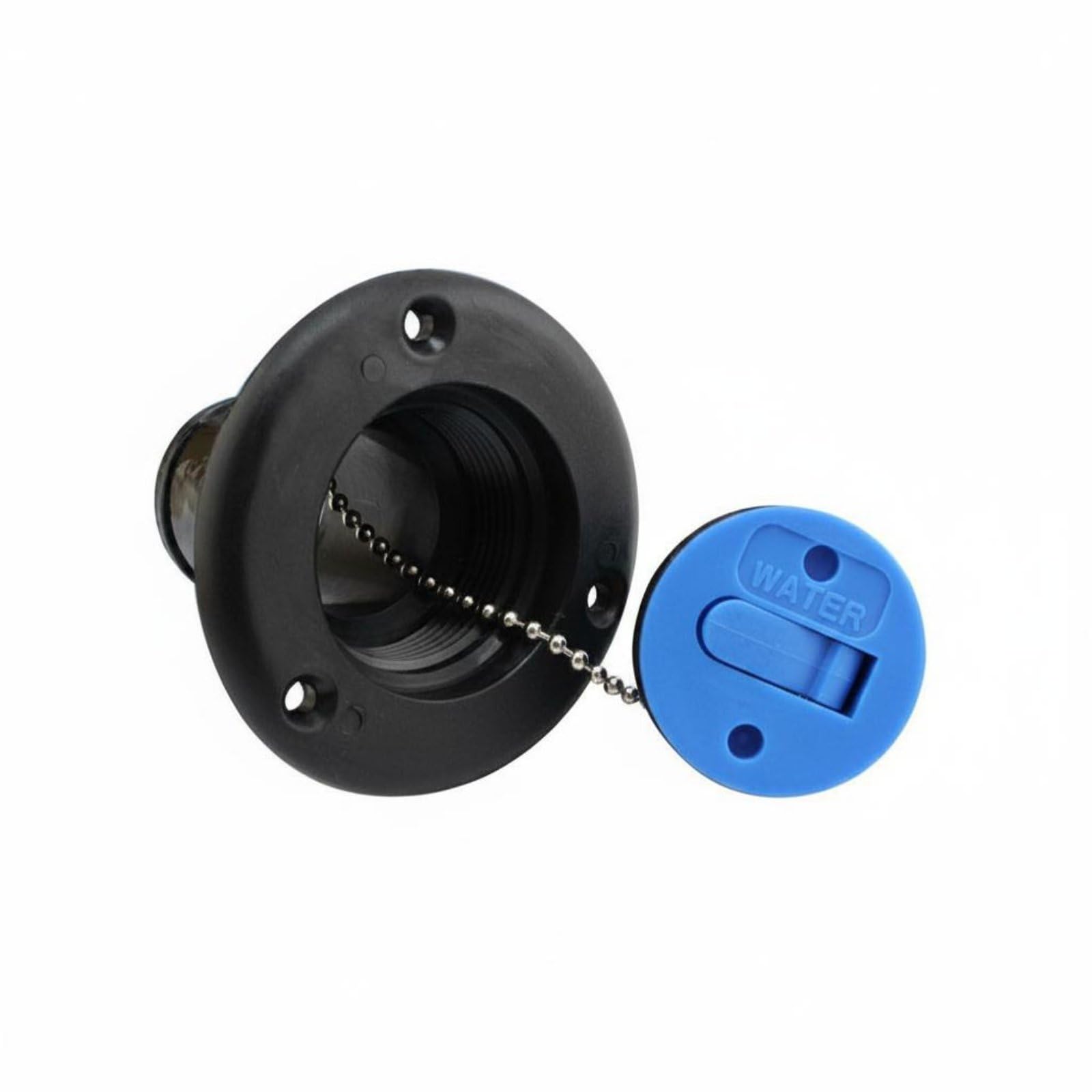 RV Water Fill Cap Leak Resistant RV Water Inlet Cap ABS Plastic for Marine, Camping, Travel, Black-image-43