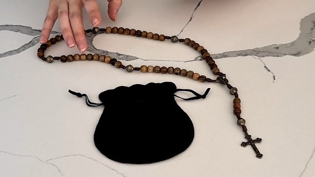 Alexander Castle Our Father Solid Wooden Rosary Beads Catholic