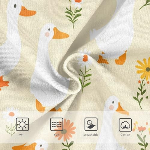 Cute Swan Flowers Floral Yellow Toddler Girls's Underwear 2T 23018903