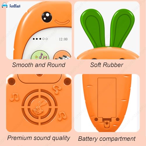 Image of FunBlast Cartoon Musical Mobile Phone for Kids, Mobile with Light & Sound Toys for Babies | Educational Toys for Kids 3+ Years /Boys /Girls-1 Unit (Blue)