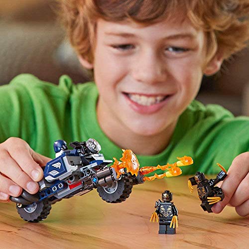 Super Heroes Marvel Avengers Captain America: Attacco degli Outrider, Moto Giocattolo, Playset, 76123 - Lego - Immagine 5