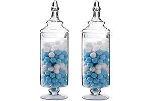 2 Pack Elegant Apothecary Jars