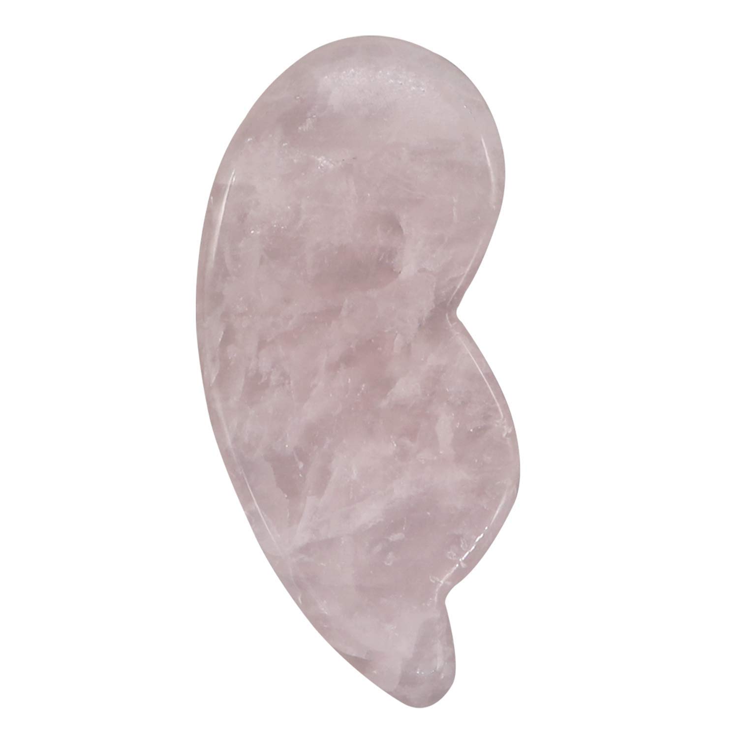 ORILEY OR-GSB-HZ-7-3 Gua Sha Scraping Massage Tool for Facial Glow, Blood Circulation, Natural Jade Stone Removes Toxins, Prevents Wrinkles, Boost Radiance of Complexion (1 Pc, Light Pink)