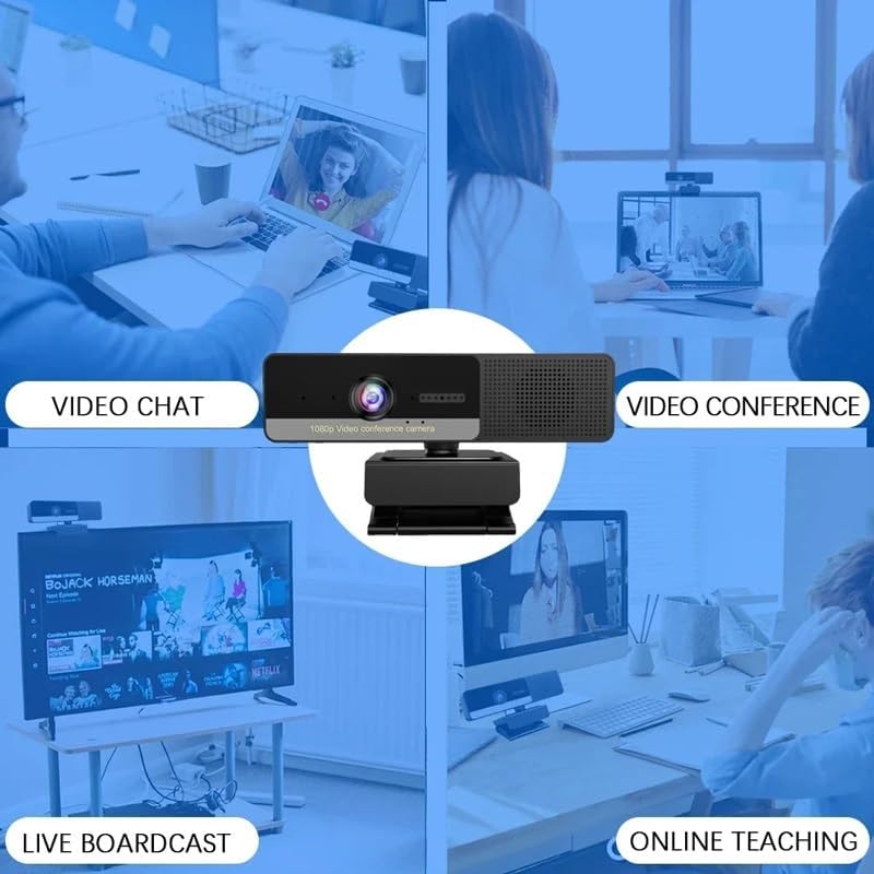 DDYYDS Webcam 1080P Web Camera with Speaker Microphone Cam for PC Computer Live Broadcast Laptop — view 4