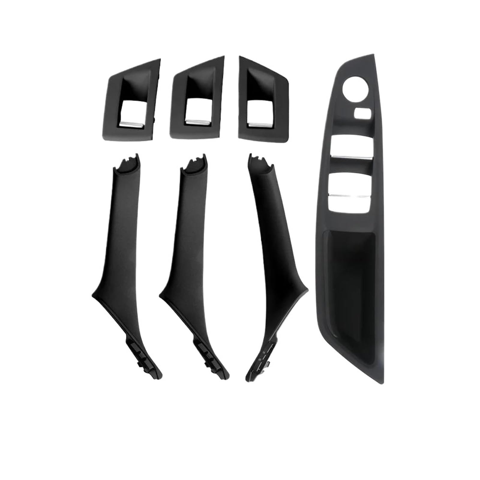 Jyutdw Rhd Black Inner Door Handle Car Interior Door Pull Handle Outer Cover Trim Replacement For Bmw For F10 F11 F18 520 523 525 528 51417225865(Rhd Black)