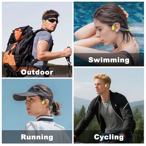 Image of Fanisic Bone Conduction Headphones, Bluetooth 6.0 Open Ear Headphones with Mic, Type-C Quick Charge. Long Battery Life, IPX5 Sweatproof, Lightweight Comfortable for Office, Sports, and Driving