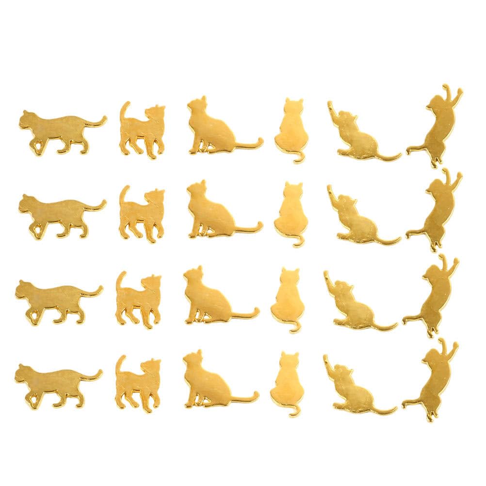 Amazon | 60個の猫メタルチャーム Diyハンドメイドパーツ