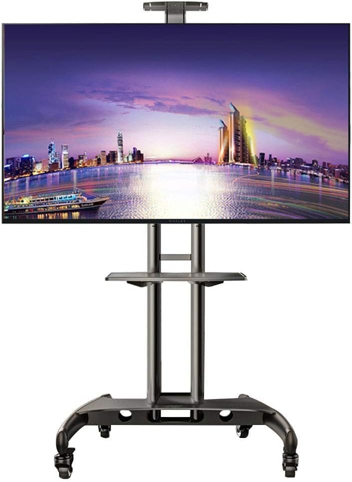 Soporte móvil universal para TV con ruedas ajustable miniatura 1