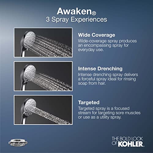 Kohler 72415-G-BL Awaken G110 Three-Function Handshower, Handheld Showerhead thumb #3