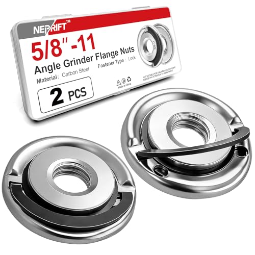 2 Pcs 5/8-11 Angle Grinder Flange Nuts with 5/8-11 Inch Thread