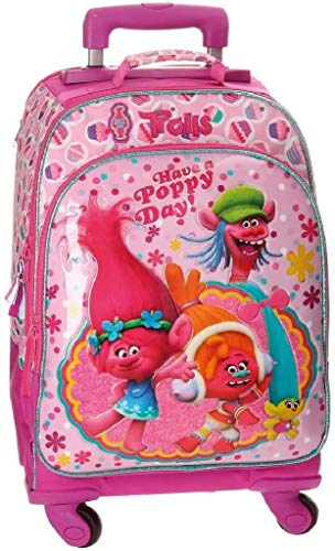 Trolls Happy Mochila Escolar  44 cm  30.49 litros  Rosa
