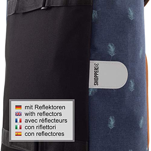 Andersen Shopper Alu Star höhenverstellbar mit Rad Ø 20cm und 41 Liter Tasche Holm blau – Bild 4