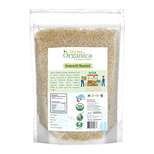 Arena Organic Puffed Amaranth Rajgira from The Himalayas | Gluten Free | Vegan| High Protein Breakfast Cereal| (500g) (2 Packs of 250g Each) (B095PYDJMX) Amazon Price History, Amazon Price Tracker