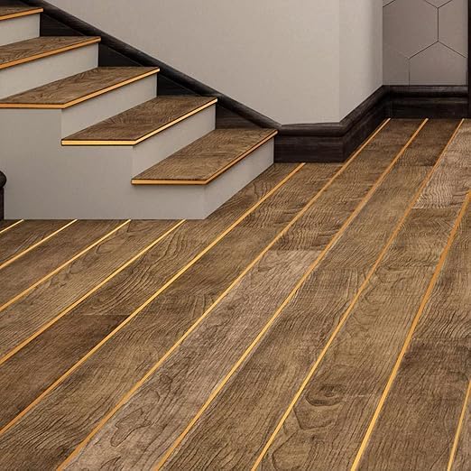 SITSRA Golden Foil Line Tape (1cm x 50m), Self-Adhesive Tile Gap Border Tape with Mirror Finish, Decorative Floor Sealing Strip, Seam Sticker & Golden Patti for Wall, Ceiling & Cabinet 4
