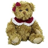  Bukowski Kuscheltier Fanny Plüschtier Stofftier Teddy Bär Braun Schleife, Größe Einheitsgröße