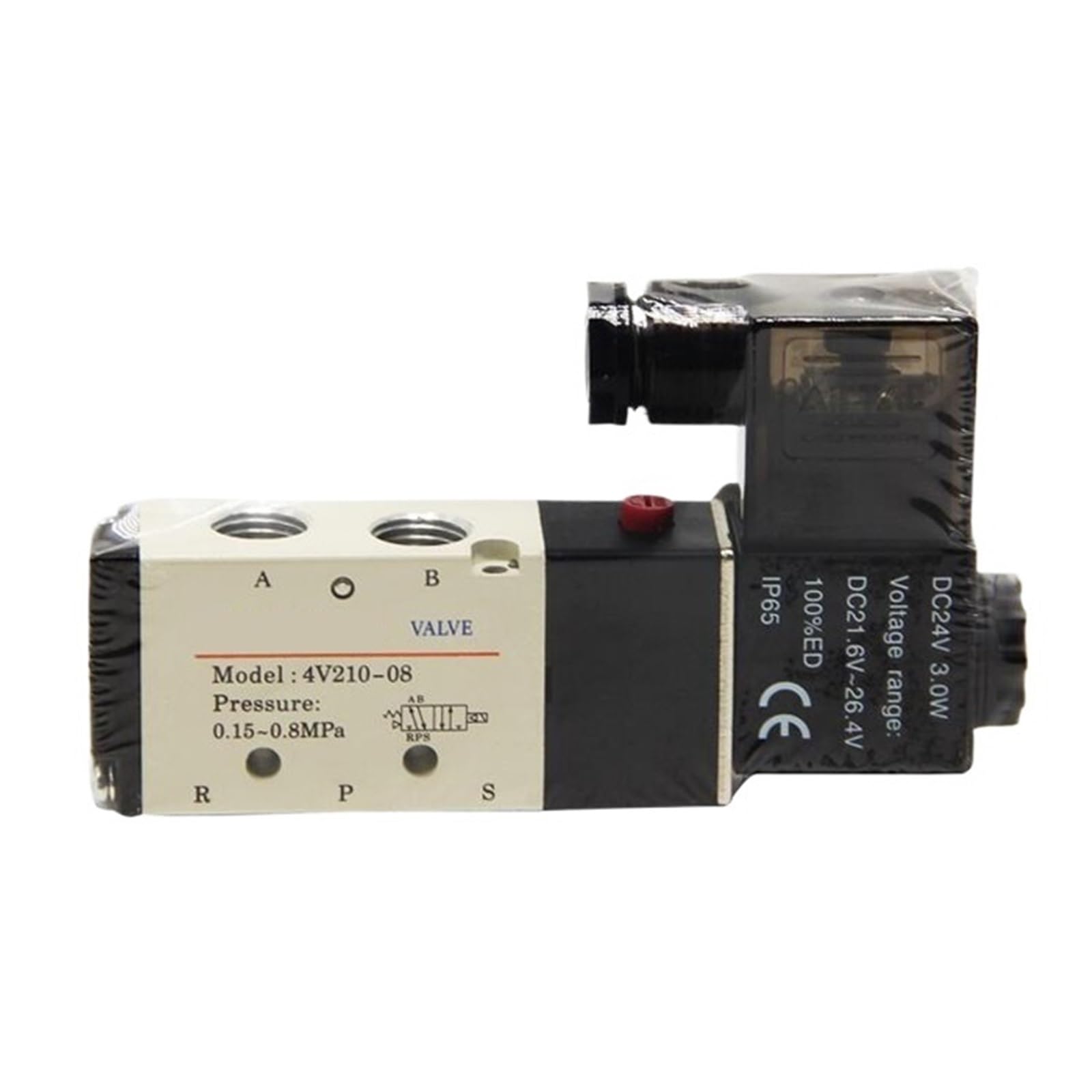 Uwjisltr Dc12v 1Pcs Single Coil 2 Position 5 Way Pneumatic Solenoid Valve 4V210-08(Dc12v)