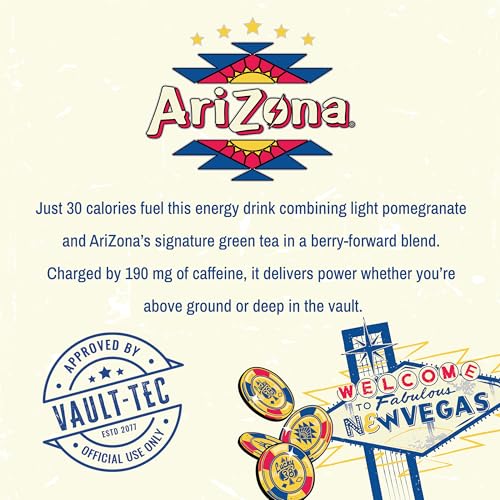 Image of AriZona x Fallout Energy Drink - Low Calorie Pomegranate 15 fl oz (12 Pack)