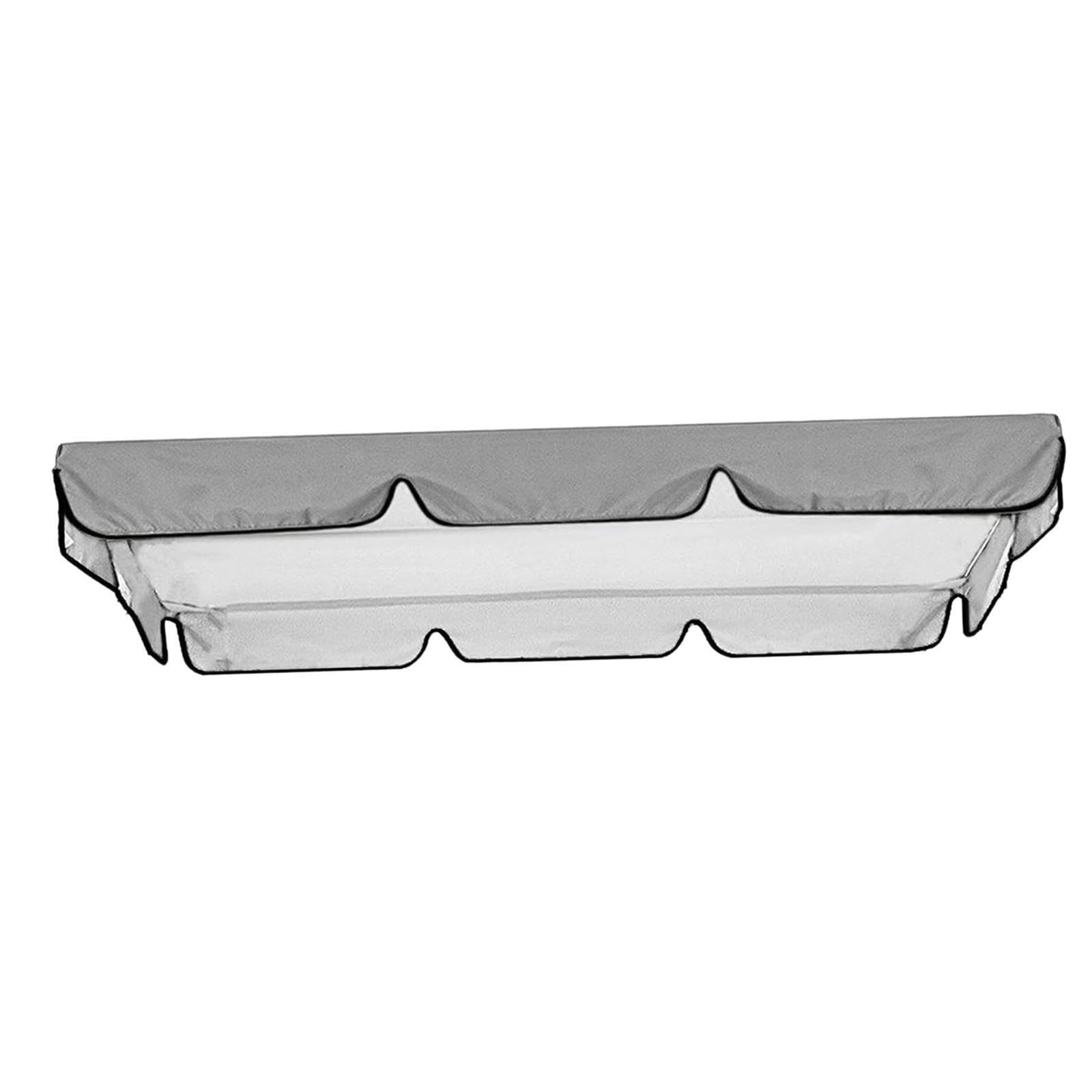 Mophrati Grey Removable Park Uv Protecter Polyester Swing Canopy Stylish Sun Shade Cover For Swing Easy Installation Dust Proof Gray 190X132x15cm