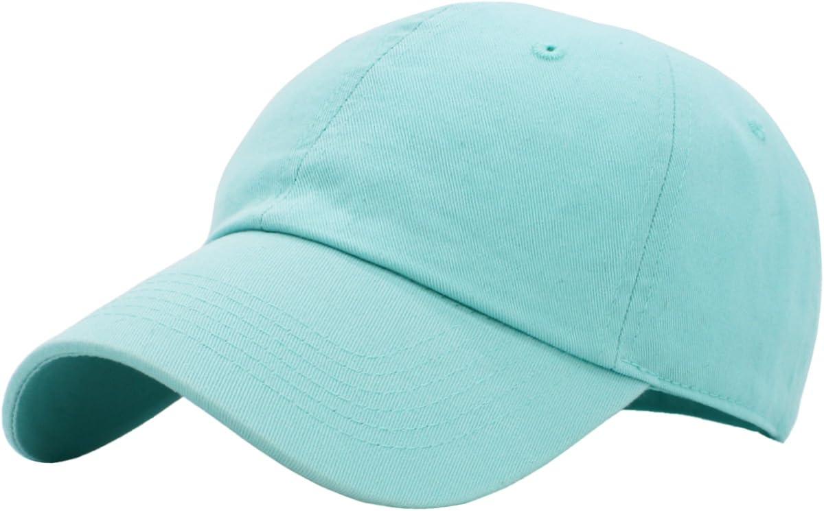 KBETHOS Classic Unisex Cotton Adjustable Low Crown Baseball Cap – Plain Dad Hat