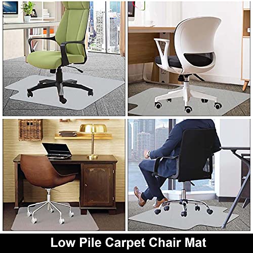 image for AiBOB Chair Mat for Low Pile Carpet Floors, Flat Without Curling, 36 X